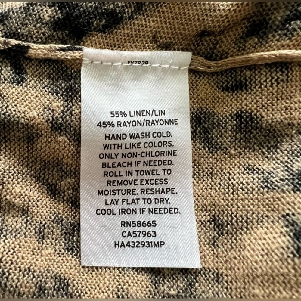Halogen Linen Cheetah Print Lightweight Cardigan Size XS! - Picture 5 of 5